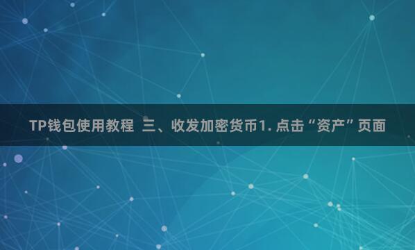 TP钱包使用教程  三、收发加密货币1. 点击“资产”页面